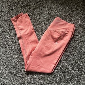 Gymshark Sweat Seamless Sculpt High Rise Leggings Terracotta Pink Size L